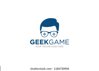 geek game logo, icon, symbol design template