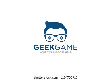 geek game logo, icon, symbol design template