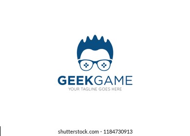 geek game logo, icon, symbol design template