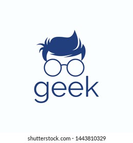 Geek game logo. In simple style