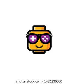 GEEK, GAMER TOY PURPLE DESIGN VECTOR.