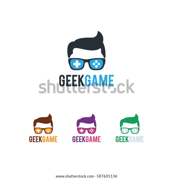 Geek Games Logo Vector Stock Vector (Royalty Free) 587605136