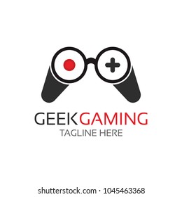 Geek Gaming Logo Icon Template Design. Vector Illustration