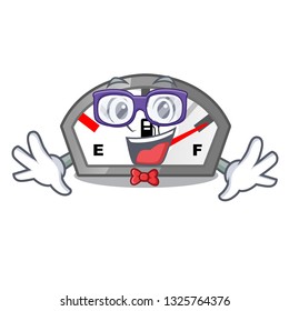 Geek gasoline indicator isolated with in cartoon