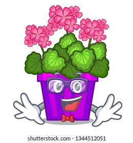 Geek geranium flowers stick the character stem