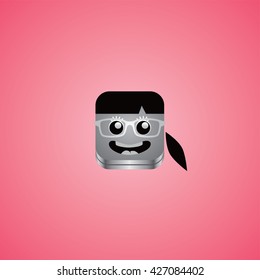 geek girl avatar portrait theme vector art illustration