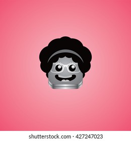 geek girl avatar portrait theme vector art illustration