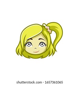 Geek girl logo Premium Vector