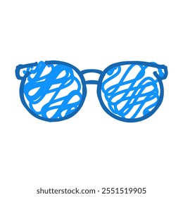 geek glasses frame doodle icon sketch vector. geek glasses frame sign. isolated symbol illustration