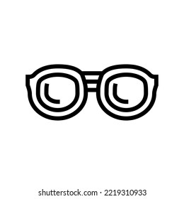 geek glasses frame line icon vector. geek glasses frame sign. isolated contour symbol black illustration