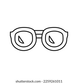 geek glasses frame line icon vector. geek glasses frame sign. isolated contour symbol black illustration