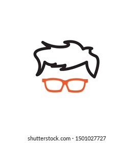 Geek glasses graphic design template vector isolated