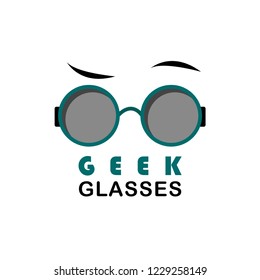 Geek Glasses logo icon idea, Glasses logo for geeky man