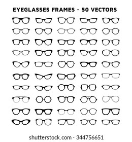 Geek Glasses Vector Icons Set