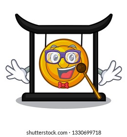 Geek golden gong in the cartoon room
