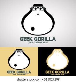 Geek Gorilla Logo Design for Creative Business, Student Club, Education Group, etc.