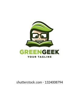 geek green logo design