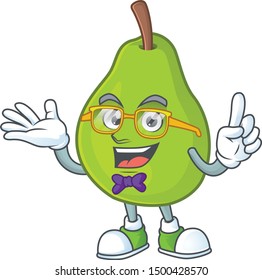 Geek guava fresh shape cartoon with mascot