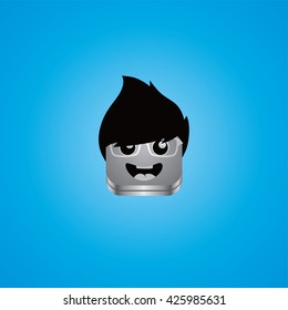 geek guy avatar illustration