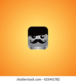 geek guy avatar portrait theme vector art illustration