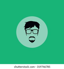 geek guy cartoon character vector illustration