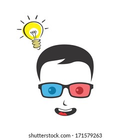 geek guy nerd portrait picture with glasses