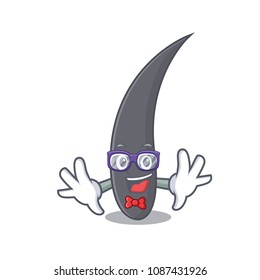 Geek hair character cartoon style