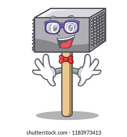Geek hammer cartoon for tenderizer the meat
