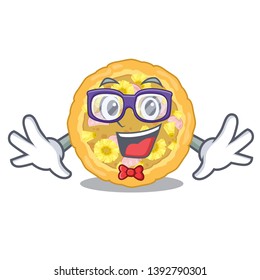 Geek hawaiian pizza in the mascot shape