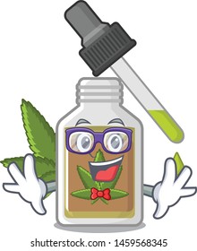 Geek hemp oil in the cartoon shape