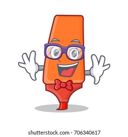 Geek highlighter cartoon character style