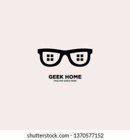 Geek Home logo template, vector illustration - Vector