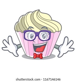 Geek homemade meringue cake on character cartoon