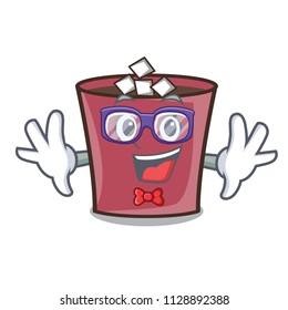 Geek hot chocolate character cartoon