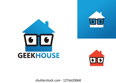 Geek House Logo Template Design Vector, Emblem, Design Concept, Creative Symbol, Icon