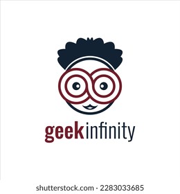Geek Infinity icon logo vector template