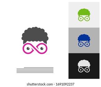 Geek Infinity logo vector template, Creative Geek logo design concept