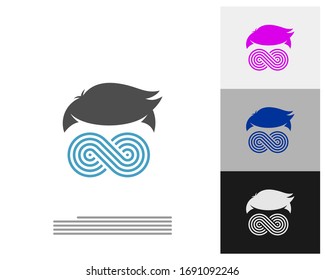 Geek Infinity logo vector template, Creative Geek logo design concept