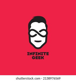 Geek Infinity logo vector template, Creative Geek logo design concept
