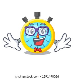 Geek isolated stopwatch with in the character