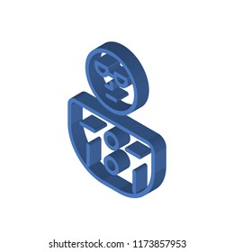 Geek isometric left top view 3D icon