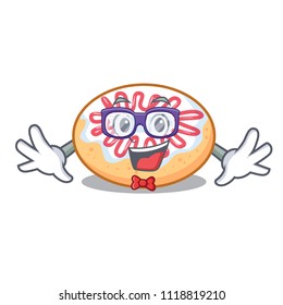 Geek jelly donut character cartoon