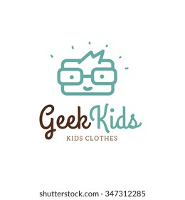 Geek Kids Logo Template