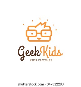 Geek Kids Logo Template