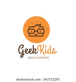 Geek Kids Logo Template