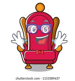 Geek king throne character cartoon