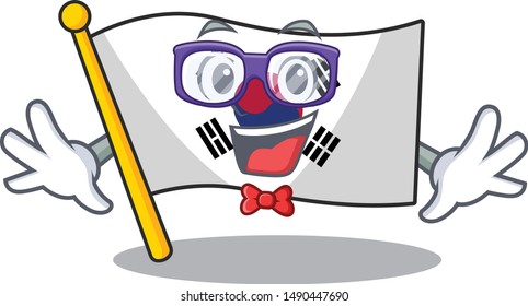 Geek korean flag in the cartoon shape