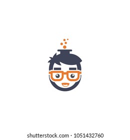 Geek lab logo, vector logo template