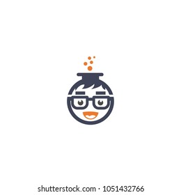 Geek lab logo, vector logo template