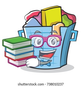 Geek laundry basket character cartoon